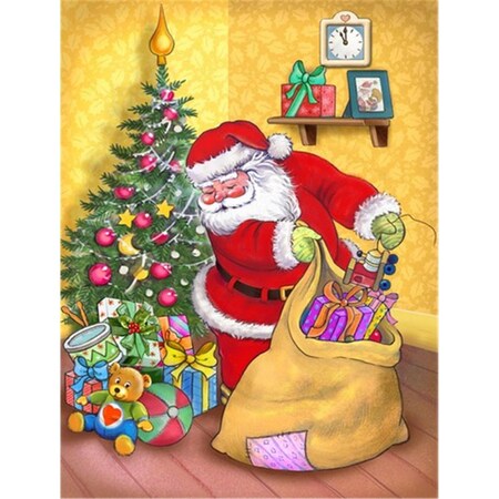 Carolines Treasures Christmas Santa and His Toys Flag Garden Size APH3923GF